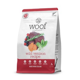 Woof - Air Dried Dog Food, Dog Food Toppers for Dry Food, High Protein, Natural Dog Food, Limited Ingredient Recipe Dry Dog Food, Wild Venison, 26.5 oz