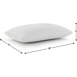 Nappler Small Shredded Memory Foam Pillow for Travel and Camping - Compressible Medium Firm Bed Pillow, Contoured Support, Breathable Cover, Machine Washable, Ideal Backpacking, Airplane and Car