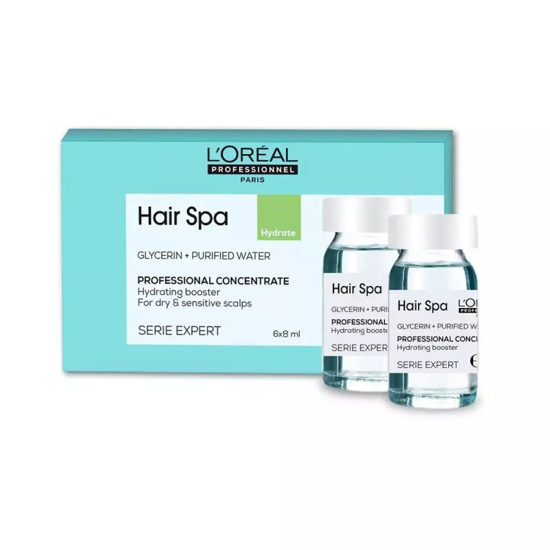 L'Oreal 로레알 헤어앰플 헤어스파 하이드레이팅 부스터 8ml x 6개입 고농축