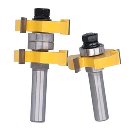 2 Piece Groove and Tongue and Groove Set Router Bit Set Router Cutter Set for CNC Engraving Machine Trimming Machine Woodworking
