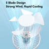 Handheld USB Fan with Base 5 Gears Wind Brushless Motor