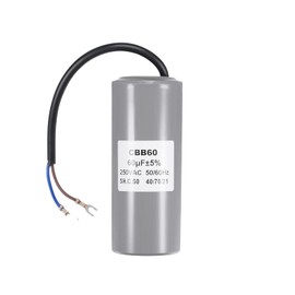 PENCK CBB60 Capacitor 60uF 250V AC 2 Wires 50/60Hz Cylinder Motor Running Capacitor 120x50mm for Air Compressor Water Pump