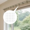 Set of 25 Universal Curtain Track Rollers Hooks, Ceiling Mount