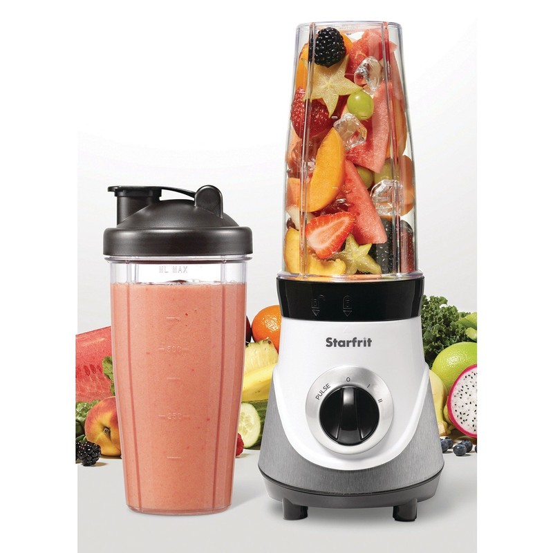 Starfrit 024300-004-0000 Electric Personal Blender, 3-Speed, White/Black