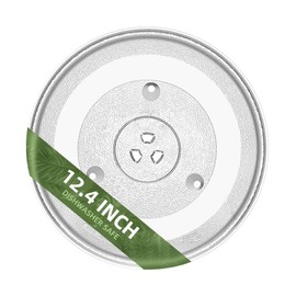 12.4 inch microwave glass turntable for 12570000008334 Panasonic microwave glass plate Compatible with FFMV1645 series Frigidaire Microwave and 12 3/8 JES1145 series GE microwave plate WB48X30612