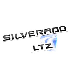 Yoaoo 2pack OEM Letters with LTZ Emblem 3D Badge Nameplate Replacement for Silverado 1500 2500Hd 3500Hd Series 1999-2018 Gloss Black