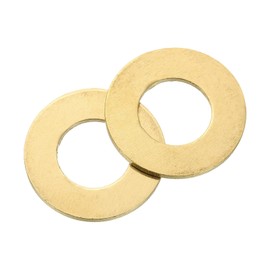 uxcell M12 Flat Washer, 15 Pcs Brass Ring Flat Washers 20mm OD 0.8mm Thick Metal Sealing Gasket Ring for Screws Bolts Nuts