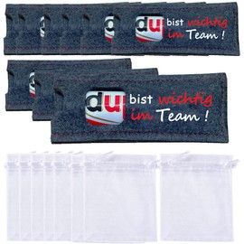 8pcs Wichtig im Team - Hülle Filz Geschenke für duplo Schokolade | Mitarbeitergeschenk Super Job | dankeschön Mitarbeiter geschenk I ohne Schokolade