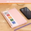 Hardcover Spiral Notebook for Women, A5 Lined Pink Journaling Notebooks