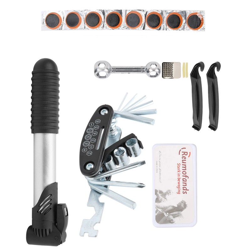 Bicycle Repair Bag Set Tire Fix Tool with Pimp Patches