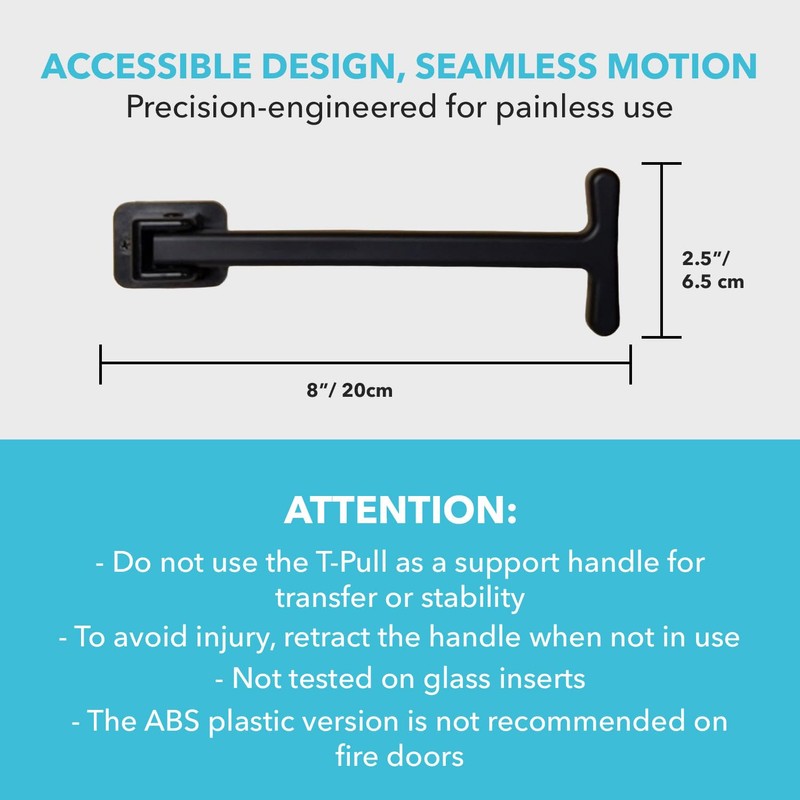 Manual Door Closer - Accessible - Swivels - Interior/Exterior (Black