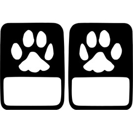 JeepTails Dog Paw tail lamp light covers (non-LED) compatible with Jeep Gladiator