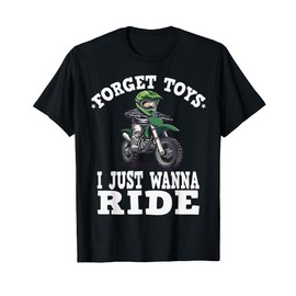 Forget toys i just wanna ride, Kids Dirt Bike T-Shirt