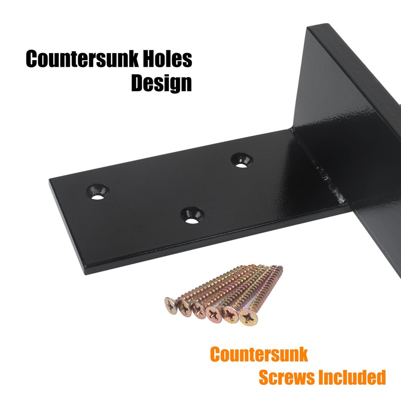 （2-Pack） Free Hanging T Shelf Bracket, Solid Heavy Duty Steel