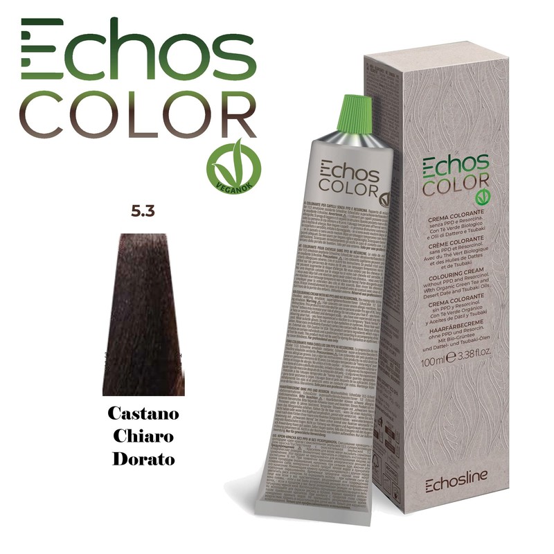 Echos Colour 5.3 Golden Light Brown Colour Cream without PPD