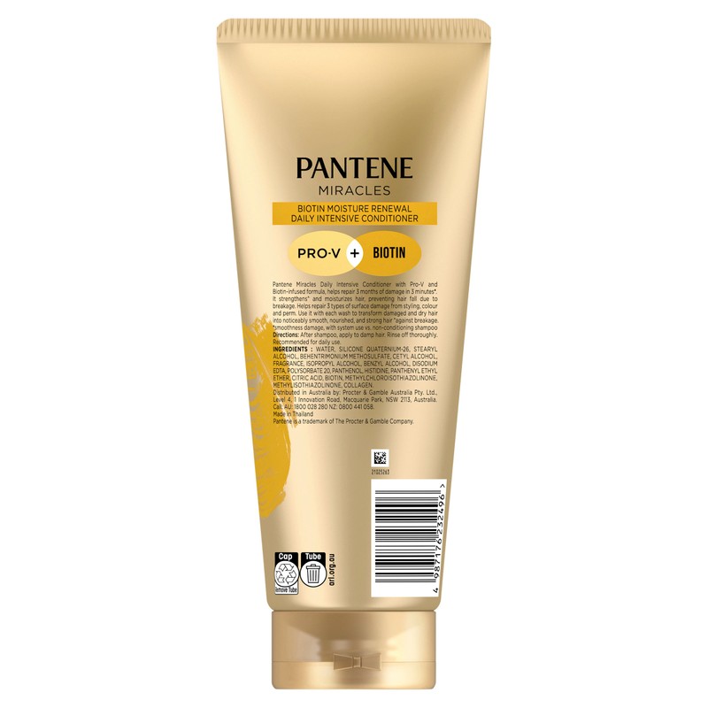 Pantene Miracles Biotin Moisture Renewal Daily Intensive Conditioner 350ml