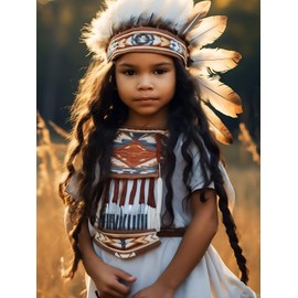 PUAGEMTI Diamond Painting Kits for Adults American Indian DIY 5D Diamond Art Kits Full Drill Diamond Dots Paintings with Diamonds Gem Art Home Wall Decor Gifts Arts Craft 12x16 inch