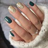 RikView Square Press on Nails Short Fake Nails Green Nails