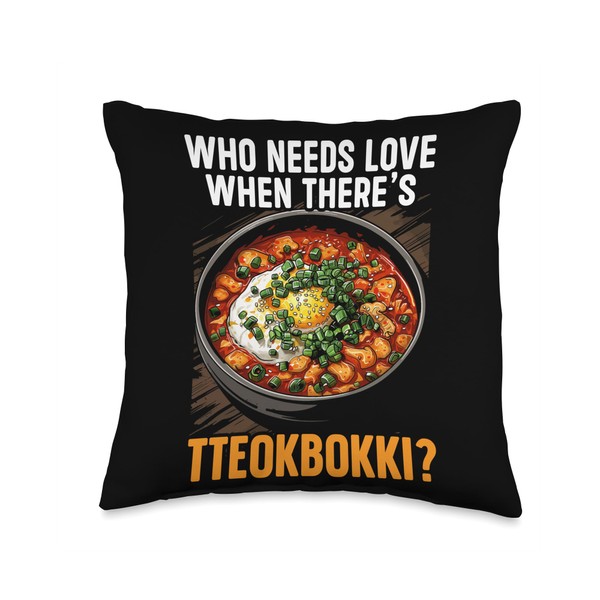 Tteokbokki Asian Food South Korea Foodie Korean Cuisine Throw Pillow
