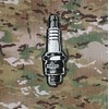 Bayonet Design - Spark Plug Embroidered Patch - Wax Backed