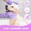 ROPO silicone gloves for pet grooming, multi-functional gloves for pet