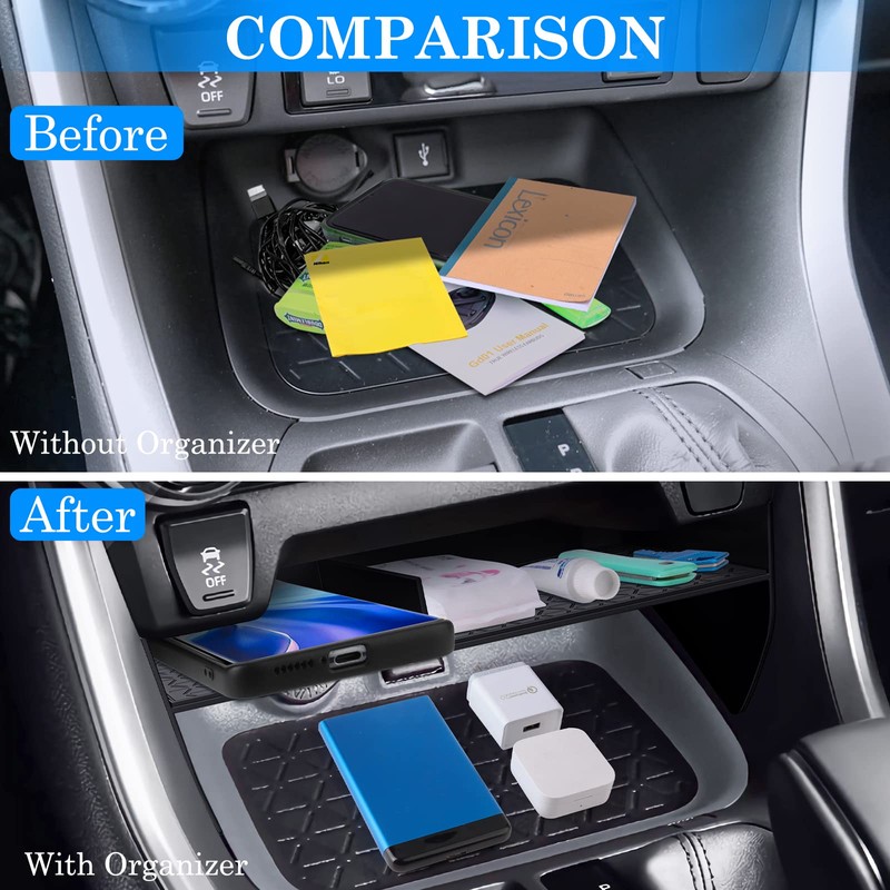 DIAMOOKY Upgraded Center Console Organizer Compatible with Toyota RAV4 2025