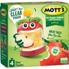 Mott's No Sugar Added Applesauce, 3.2 oz Clear Pouches, 4Count