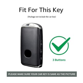 ontto Metal Car Key fob Cover Key case Fit for Mazda 3 Alexa CX4 CX5 CX-5 CX8 CX9 CX-30 CX30 2019 2020 2021 2022 Keyring Smart Key Shell Holder Bag Keychain Protector Accessories Silver A