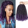 Pre-looped Crochet Hair 8 Inch 8 Packs Pretwisted Passion Twist