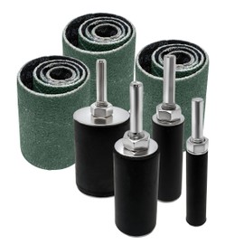 LINE10 Tools 16pk Zirconia Sanding Drum and Sleeves Set, Spindle Sander Attachment for Drill and Drill-Press, Die-Grinder, 2-inch Extra Long Surface, Ideal for Knife Making, Works on Stainless Steel