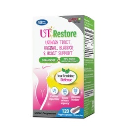 LABO Nutrition UTRestore D-Mannose & Green Tea Extract 70% EGCG, Urinary Tract Health for Women, Bladder Support with Vitamin C, 40 Days Supply, Vegan, Fast-Acting, Flush, Cleanse, Halal Certified
