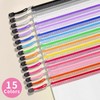 15 Pack Large Mesh Zipper Pouch Bags, 15 Colors A3
