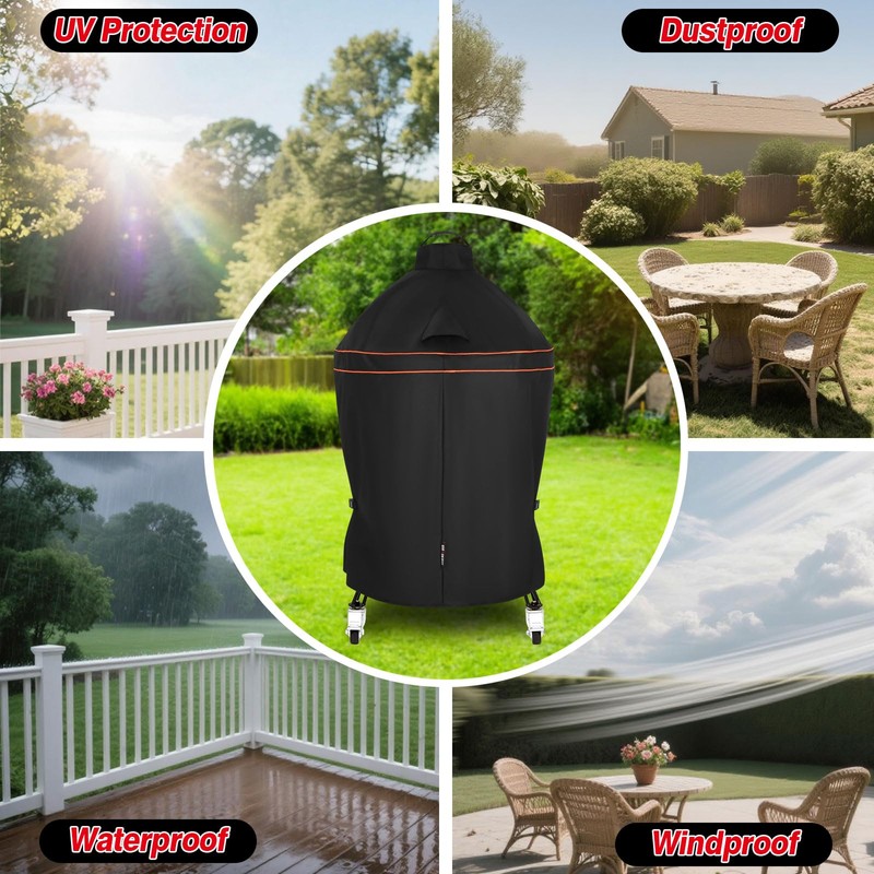 FEVERCOVER Grill Cover for for Kamado Joe Classic Joe Charcoal