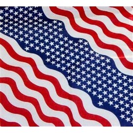 "Flags & Signs" lot 3 22"x22" USA American Patriotic Waving Flag Bandana a-1-1375