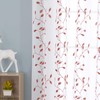 Deconovo Top Ring Leaf Embroidery Net Curtains Semi Transparent Curtains