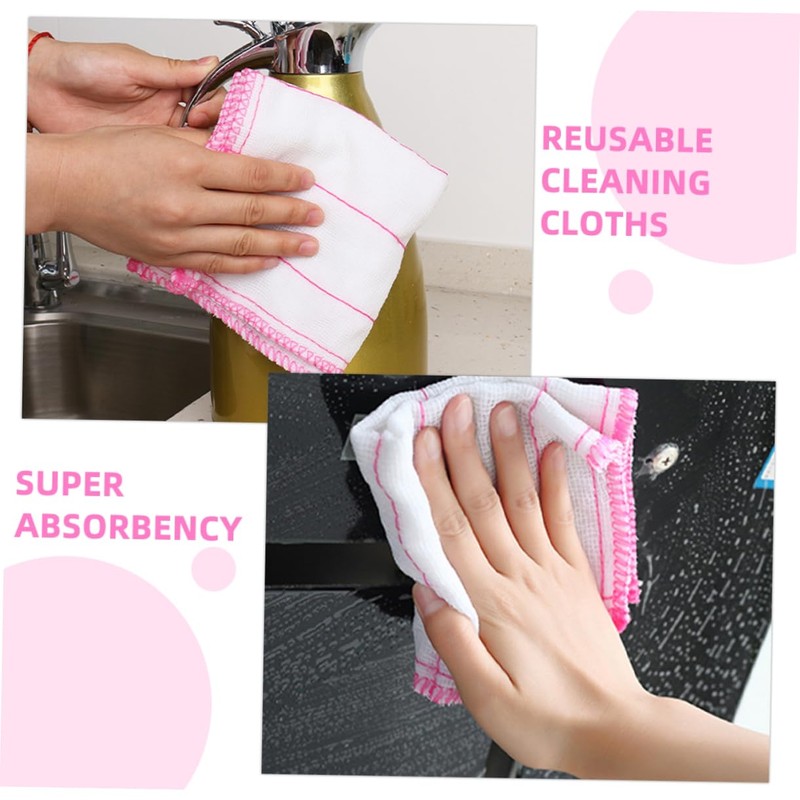 CIYODO 10 Pcs Highly Absorbent Cotton Gauze Dish Cloths for