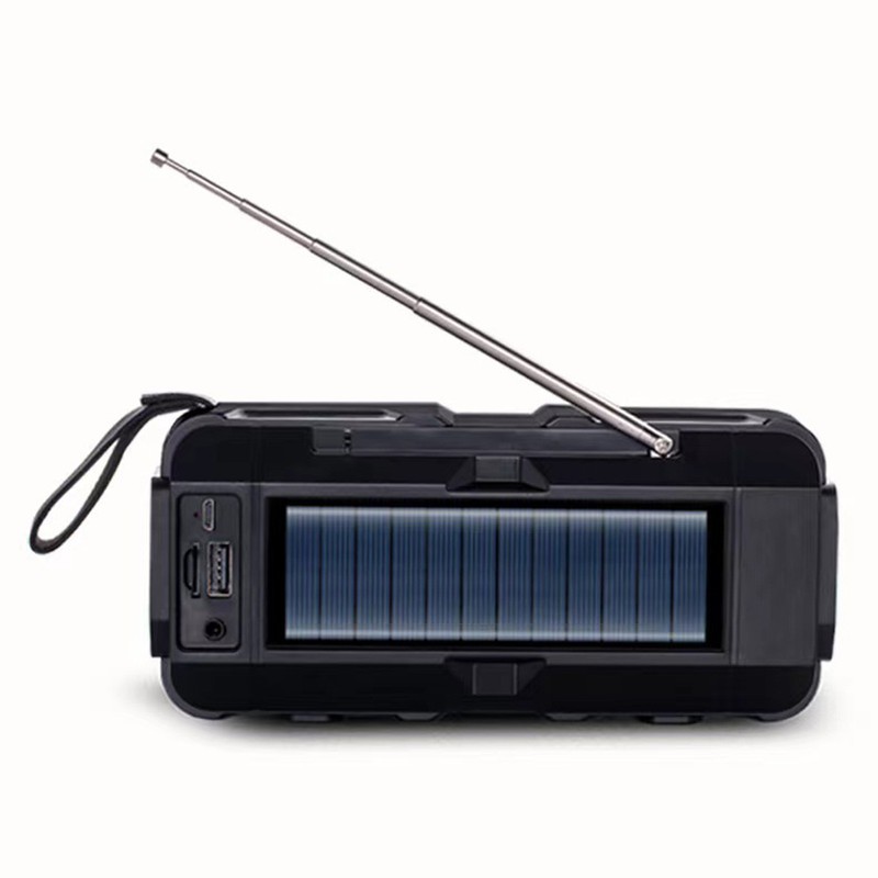 Emergency Portable Solar Radio AM FM Radio with LED Flashlight
