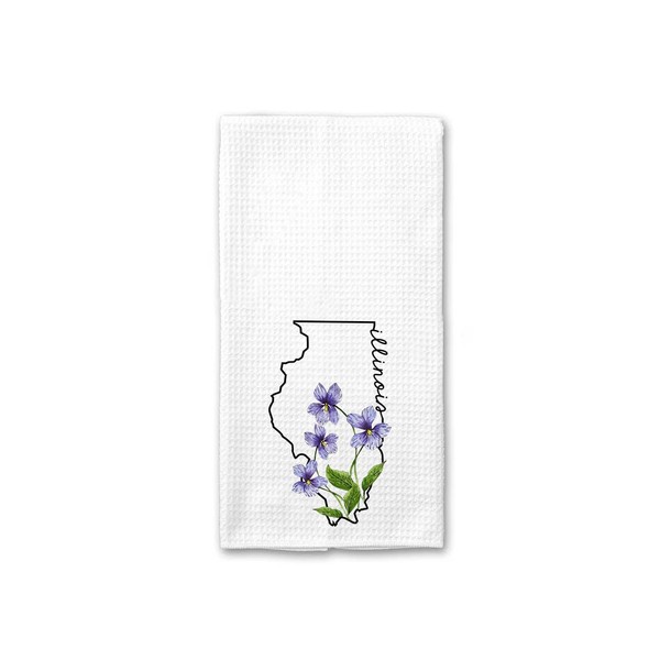 PainterDesign Illinois Kitchen Towel - Illinois Dish Towel - States