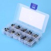 Akozon BC547 200pcs 10 Values NPN PNP Transistor Assortment Set