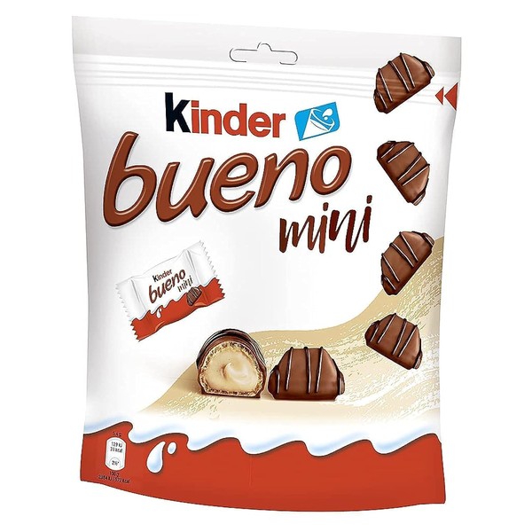 Ferrero kinder bueno Mini – Schokoriegel mit Milch-Haselnuss-Creme – 1 Beutel mit einzeln verpackten Mini Riegeln (1 x 108 g)