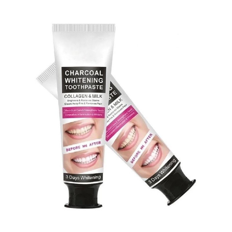 Kit 2 Aichun Charcoal Whitening Toothpaste - Pasta de Dientes