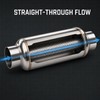 2.5 Inch Stainless Steel Exhaust Resonator 12 Inch Straight-Through Muffler