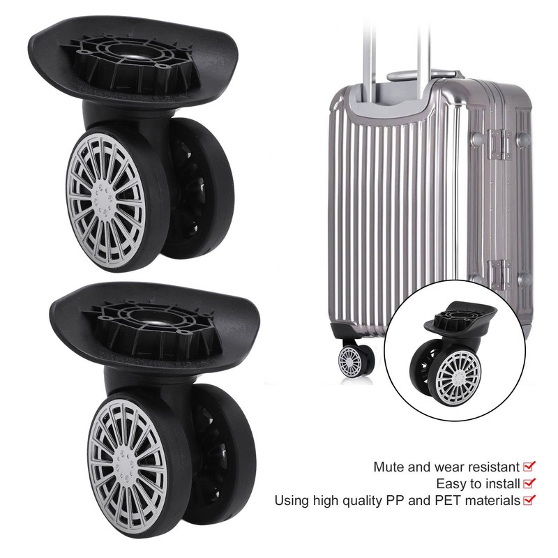 Luqeeg Luggage Suitcase Replacement Wheels - 360° Swivel Wheel Replacement