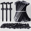 100PCS Nylon Universal Cable Tie Buckles, Multi-functional T Rivet Zip