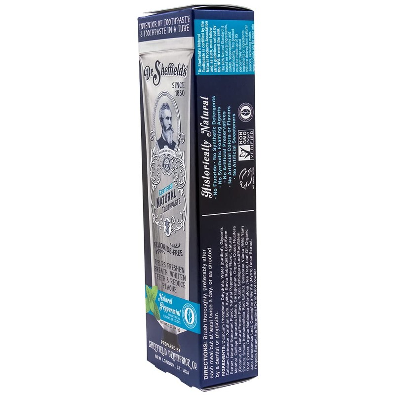Dr Sheffield's, Toothpaste Natural Peppermint, 5 Ounce