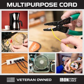 Iron Forge Cable 16 Gauge Wire - 10 Roll Assortment Pack Automotive Wiring Kit with Dispenser Box - 10ft Stranded Copper Clad Primary Cable per Roll