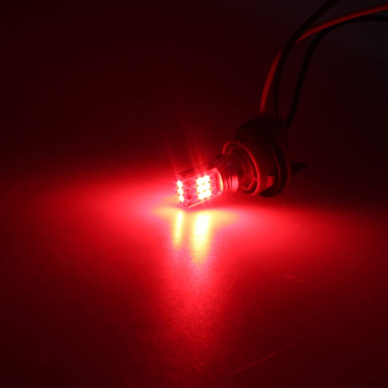 GLOFE 3Pcs Red Interior Map Dome Light LED Bulbs Compatible