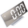 Digital Alarm Clock LED Mirror Screen USB Charging Automatic Dimming