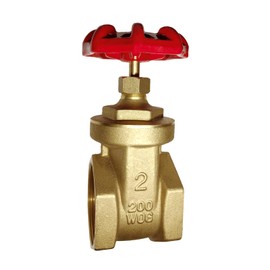 GUXGUY 2” Brass Gate Valve DN50, NPT Brass Female Threaded Rotary Globe Valve for Water Pipes, Fuel Water Gas Flow Control, Air Switches, Water Meter Front Switches and Air Compressors, etc