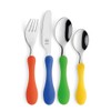 Cs 4-Piece Coloured/ Stainless Steel Childs Cutlery Set